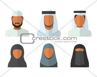 Arabic man and woman set