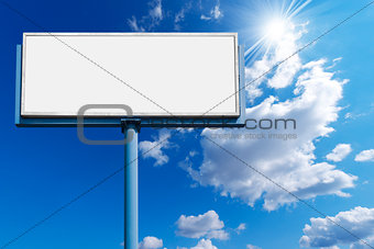 Blank Billboard Against a Blue Sky