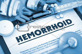 Hemorrhoid. Medical Concept.