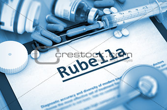 Rubella Diagnosis. Medical Concept. 3D Render.