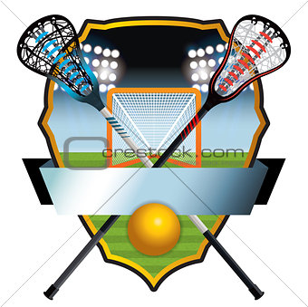 Lacrosse Emblem and Banner Illustration
