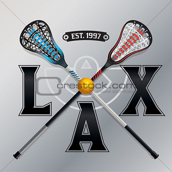 Lacrosse LAX Emblem Illustration