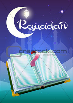 Ramadan and open book Koran