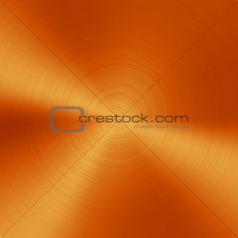 Bronze Metal background with realistic circular brushed texture chrome, iron, stainless steel, silver for user interfaces UI, applications apps and business presentations. Vector illustration.