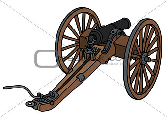 Historic wooden cannon