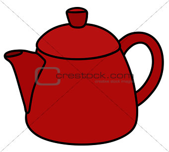 Red ceramic pot
