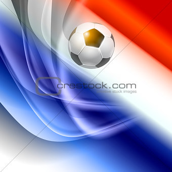 Football background with france flag colors.