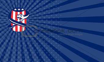Business card Viper Coiling Up Keg USA Flag Retro