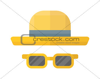 Yellow hat vector illustration.
