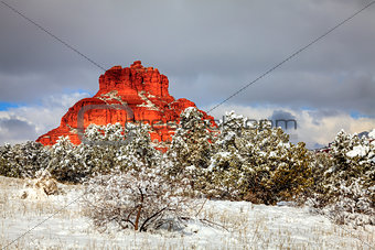 Red Rocks under snow