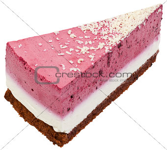 Strawberry Cream Cake Slice Cutout
