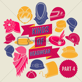 Kinds of headwear. Part 4