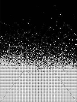 bubble gradient pattern in black and white 