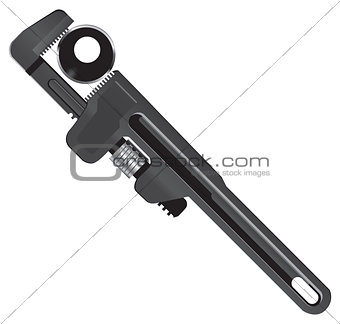 Pipe clamped spanner