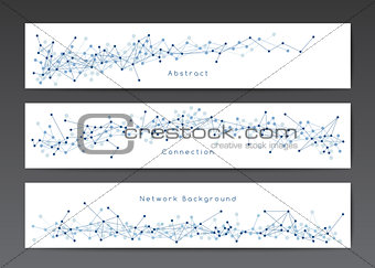 Abstract network banner templates