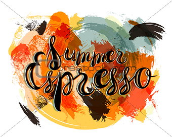 Summer Espresso Lettering