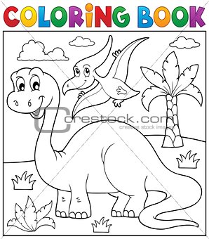 Coloring book dinosaur theme 3