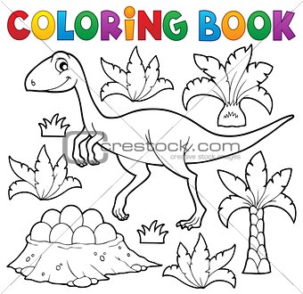 Coloring book dinosaur topic 4