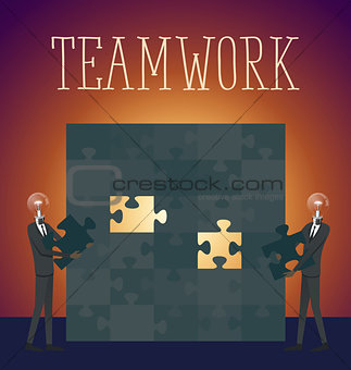 Vector Flat Business Concept Teamwork