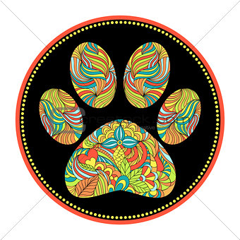 abstract animal paw print