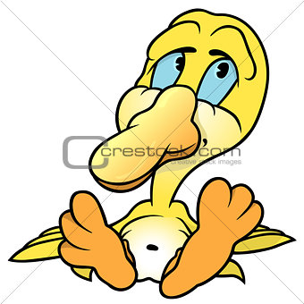 Sitting Yellow Duckling