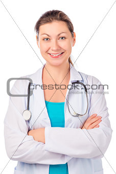 Portrait of a beautiful doctor with stethoscope