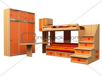 3D rendering of furniture for child