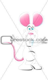 white gray small cute image cheerful cartoon mouse