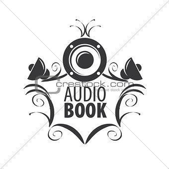 Audiobook. Vector logo template