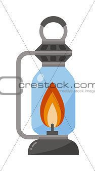 Street fire lamp isolated on white background