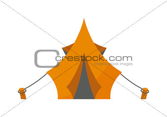 Outdoor tent vector illustration.