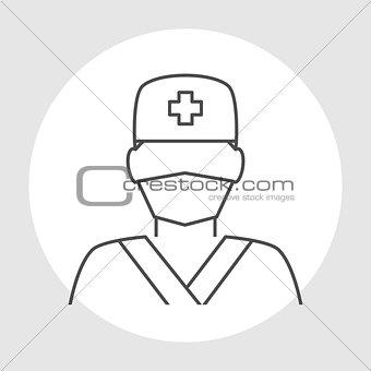 Doctor avatar line icon