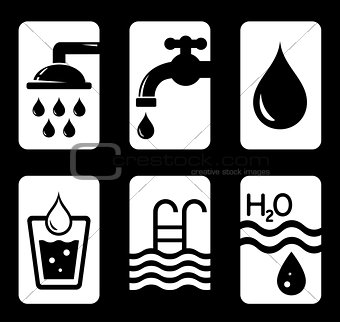 six concept water icons
