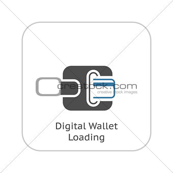 Modern Flat Digital Wallet concept Illustration