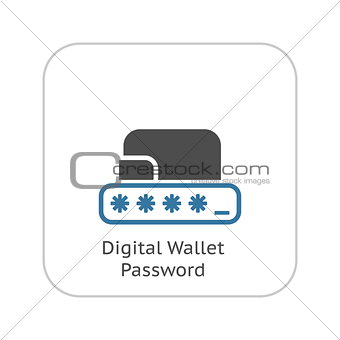 Modern Flat Digital Wallet Security concept