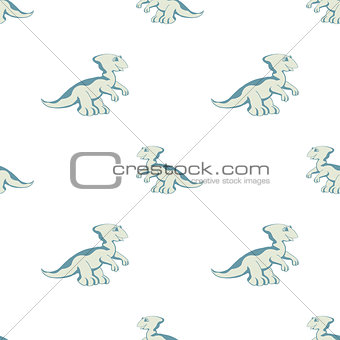 blue Dino on white background