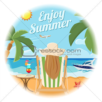 Vacation and Summer Card Concept