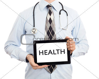 Doctor holding tablet - Health