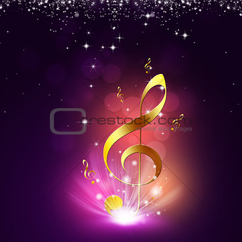 Bright Golden Music Notes