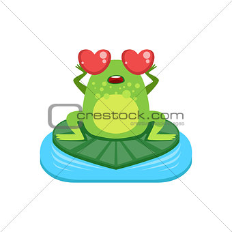Cartoon Frog Character In Love