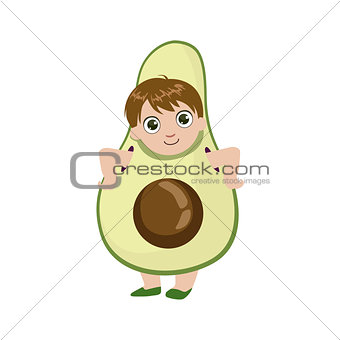 Boy Dressed As Avocado