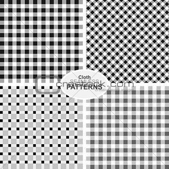Collection of seamless textile patterns.