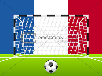 Abstract soccer background with french flag