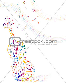 Musical background with violin