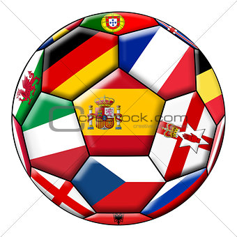 Ball with various flags