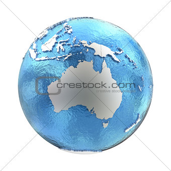 Australia on silver Earth