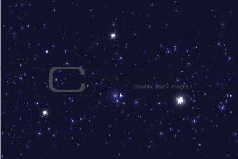 Universe filled with stars. Blue starry sky vector background