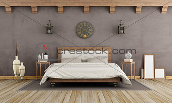 Vintage brown bedroom