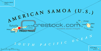 American Samoa Political Map