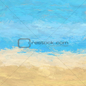 Abstract painted beach landscape 